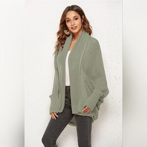 Angel Wings Open Front Batwing Sleeve Cardigan